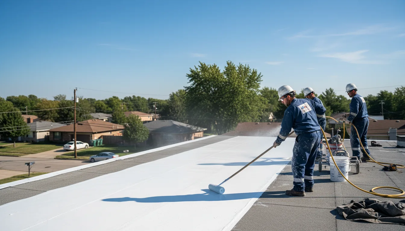 Commercial roof coating in Crawford, GA near me